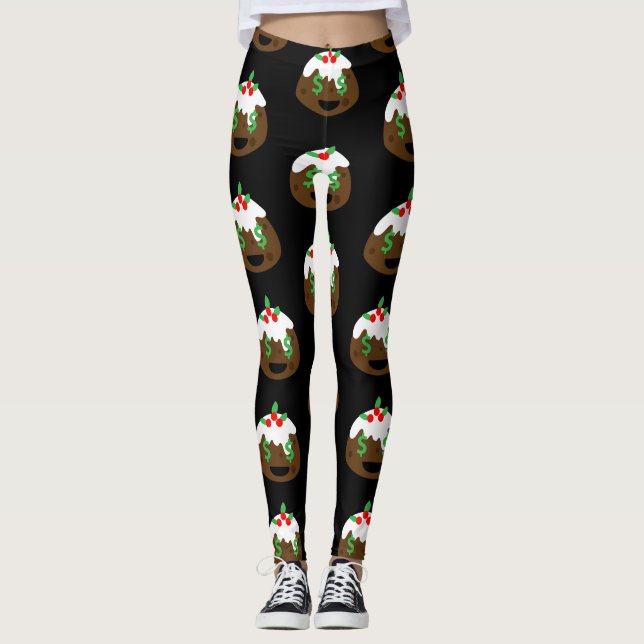 money eyes christmas pudding leggings (Front)