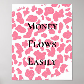 Money Flows Easily Money Affirmation Manifestation Poster