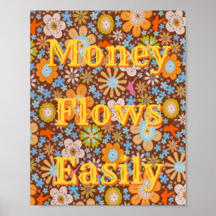 Money Flows Easily Money Affirmation Manifestation Poster
