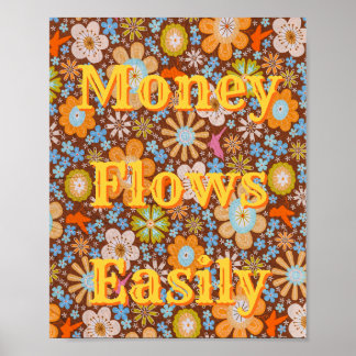 Money Flows Easily Money Affirmation Manifestation Poster