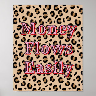 Money Flows Easily Money Affirmation Manifestation Poster