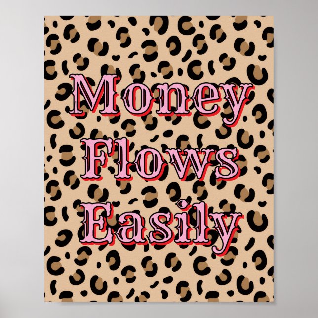 Money Flows Easily Money Affirmation Manifestation Poster (Front)