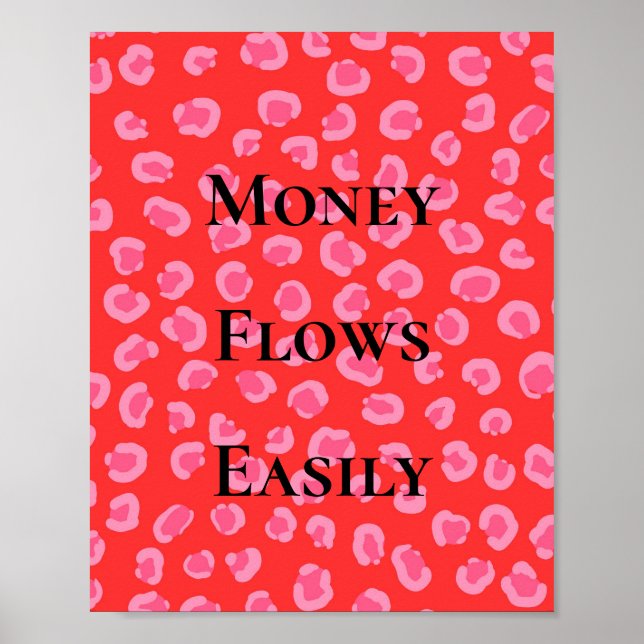 Money Flows Easily Money Affirmation Manifestation Poster (Front)