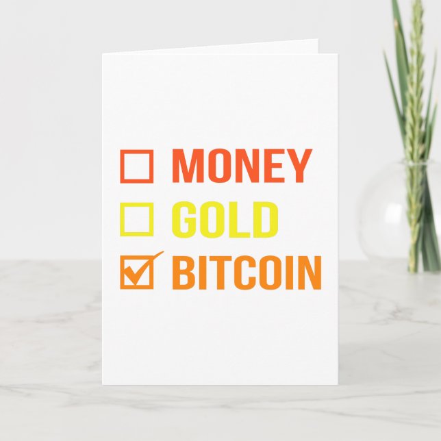 Money, Gold or Bitcoin Card (Front)