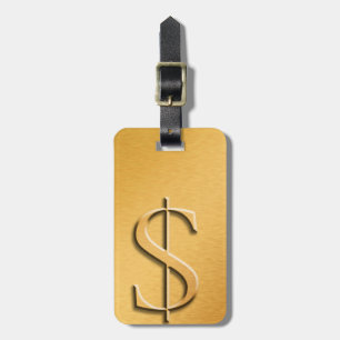 Money Luggage Tag w/ leather strap