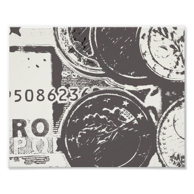 Money makes the world go round photo print (Front)