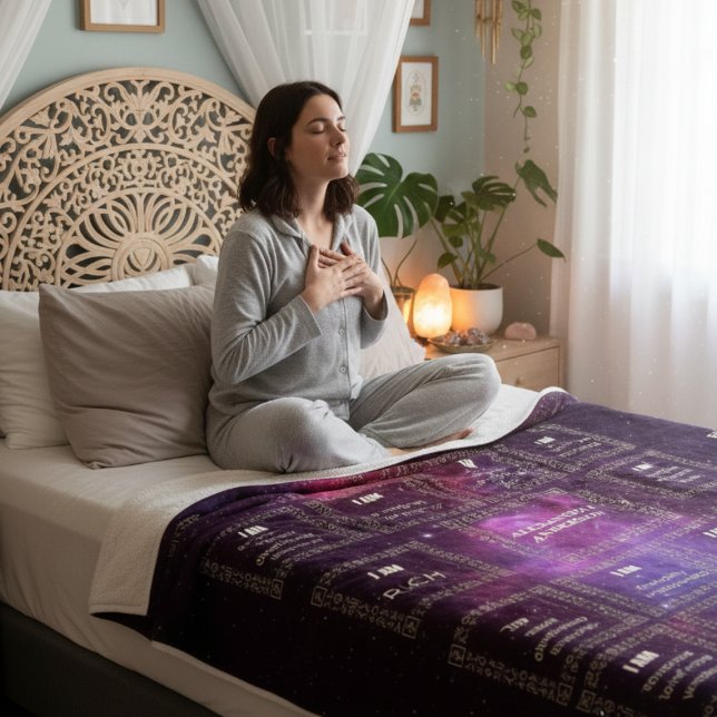 Money Manifestation Affirmations Fleece Blanket (Creator Uploaded)