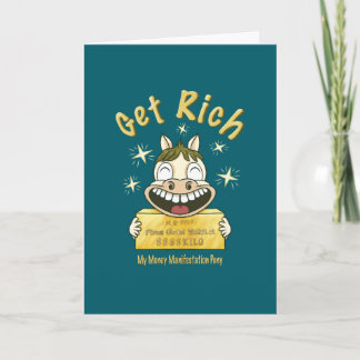 Money Manifestation Pony Folded Thank You Card