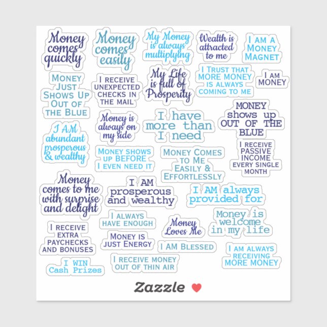 Money Manifestation Prosperity Manifesting Quotes (Sheet)