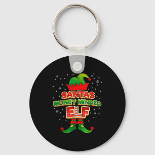 Money Minded Elf Christmas Matching Costumes X-mas Key Ring