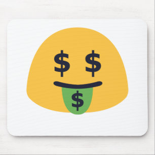 Money Mouth Emoji Mouse Pad