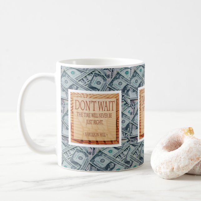 Money Napoleon Hill Mug (With Donut)