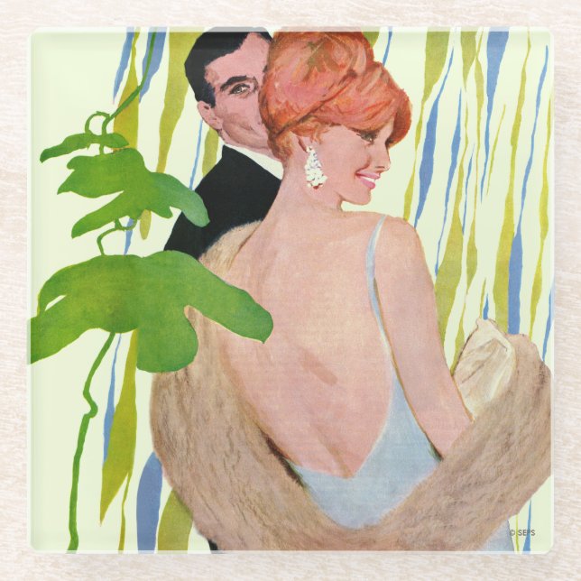 Money On Her Mind Glass Coaster (Front)