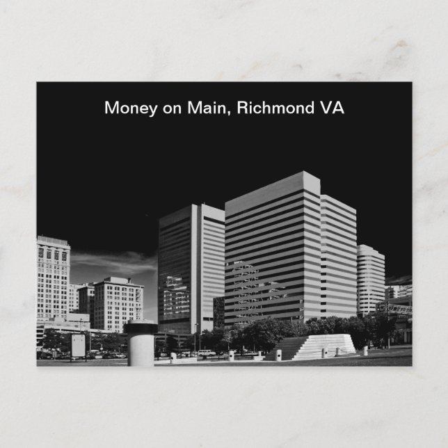 Money on Main, Richmond Virginia Postcard (Front)