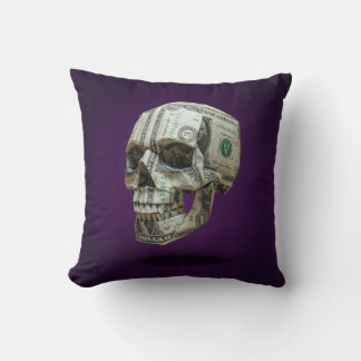 Money Origami Human Skull Cushion