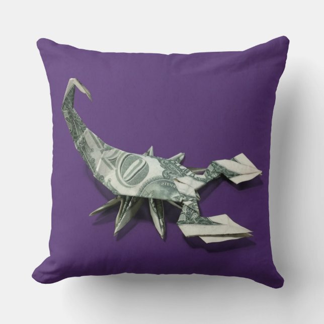 Money Origami Scorpion Cushion (Front)