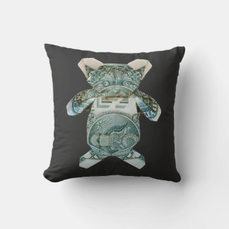 Money Origami Teddy Bear Cushion