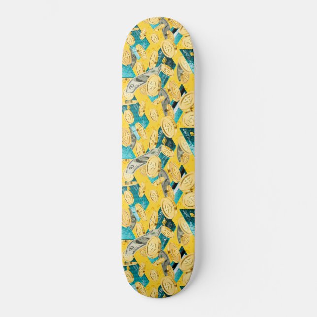 Money Pattern Skateboard (Front)