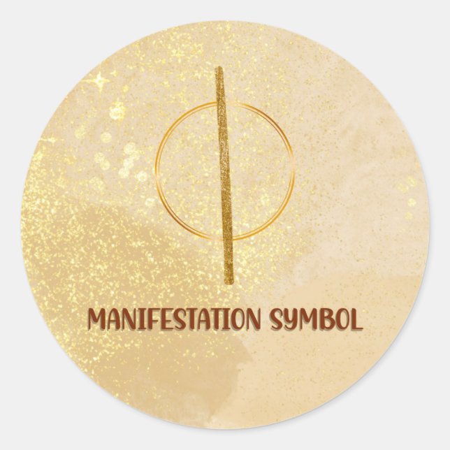 Money Reiki Infused Manifestation Symbol Classic Round Sticker (Front)