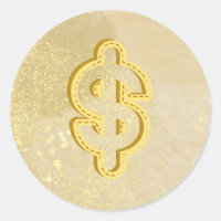 Money Reiki Infused Yellow Dollar Symbol