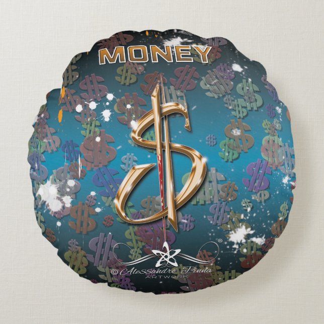 MONEY ROUND CUSHION (Front)