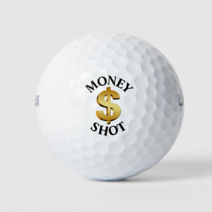 Money Shot Dollar Sign Personalised Golf Balls