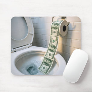 Money Toilet Paper Roll Mouse Pad