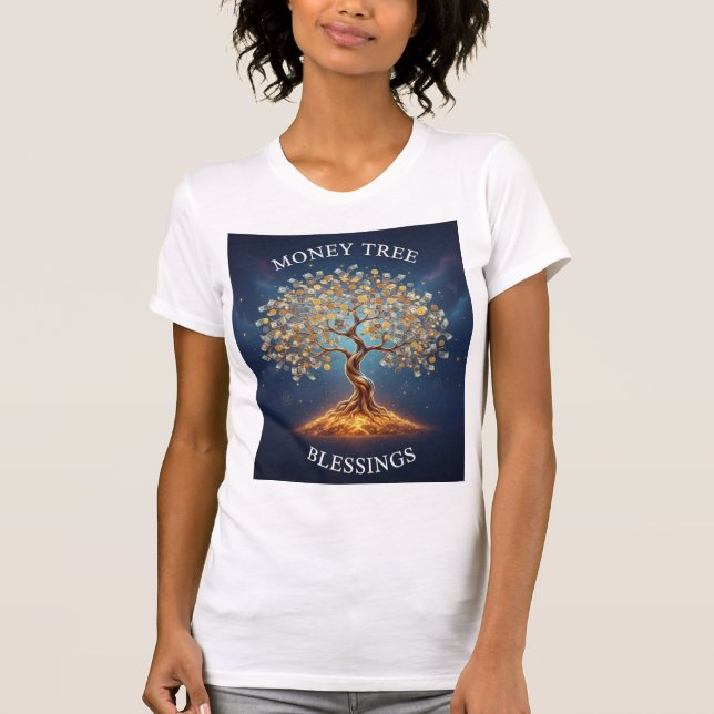 Money Tree Blessings — Abundance Frequency  T-Shirt (Front)