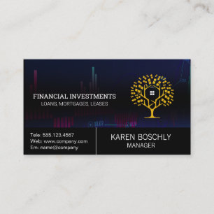 Money Tree Logo Investments Business Card