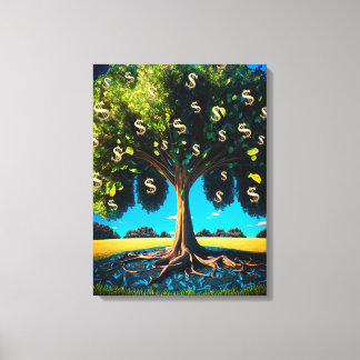 Money Tree Prosperity Wealth Abundance Blessing Canvas Print