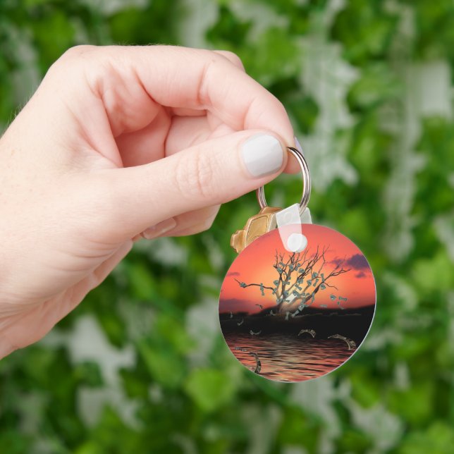 Money Tree With Dollar Bills Key Ring (Hand)