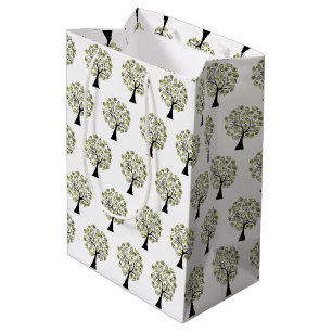 Money Trees on White Medium Gift Bag
