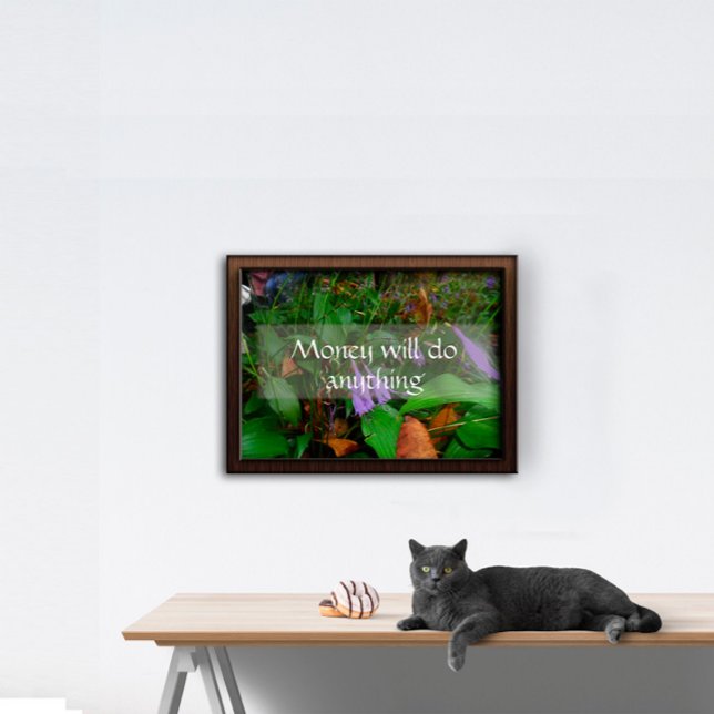 Money will do anything  wisdom saying poster (Creator Uploaded)
