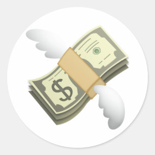 Money with Wings - Emoji Classic Round Sticker