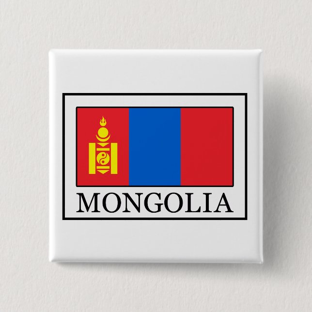 Mongolia 15 Cm Square Badge (Front)