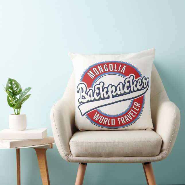 mongolia backpacker world traveller cushion (Chair)