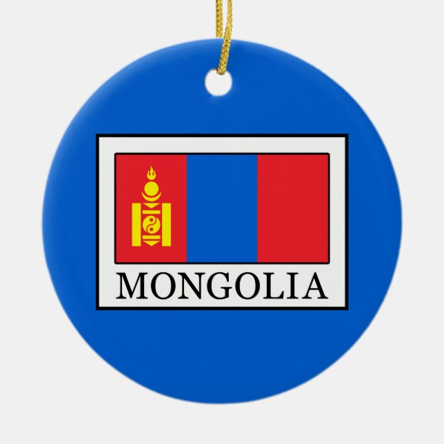 Mongolia Ceramic Tree Decoration (Front)