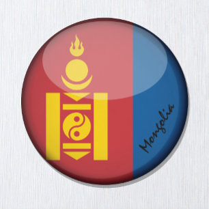 Mongolia flag & Asia - travel/sports fans Magnet