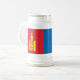 Mongolia Flag Beer Stein