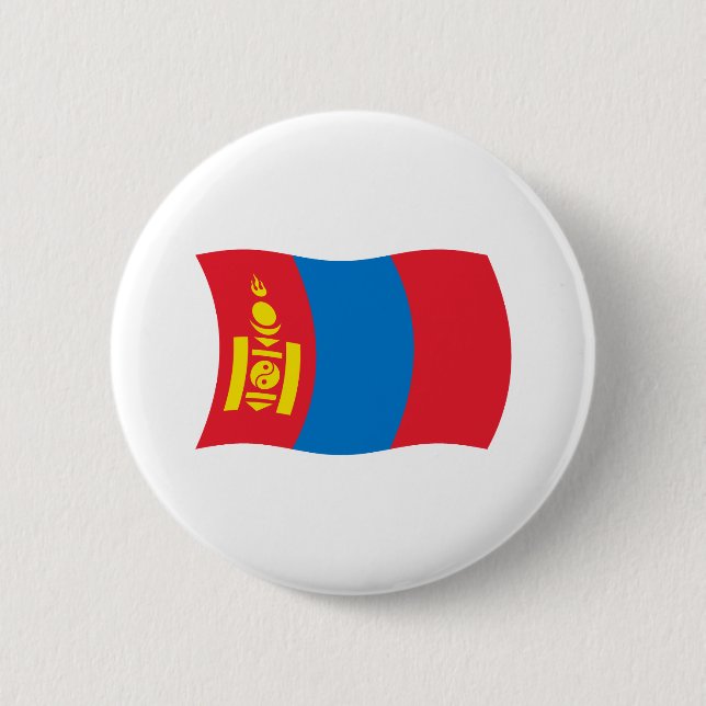 Mongolia Flag Button (Front)