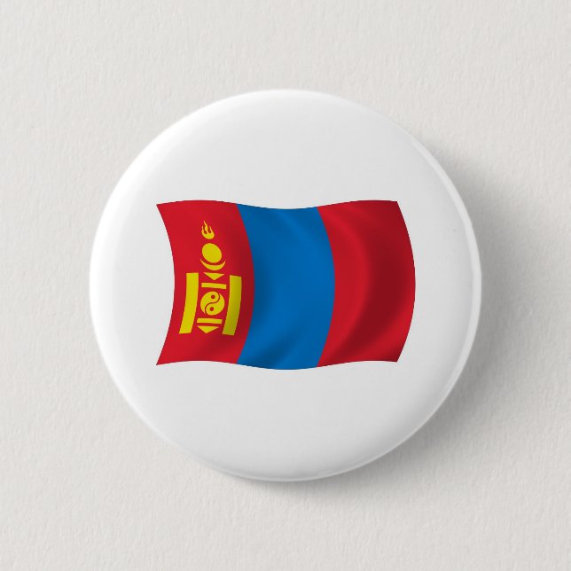 Mongolia Flag Button (Front)