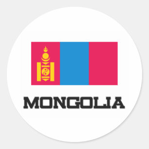 Mongolia Flag Classic Round Sticker
