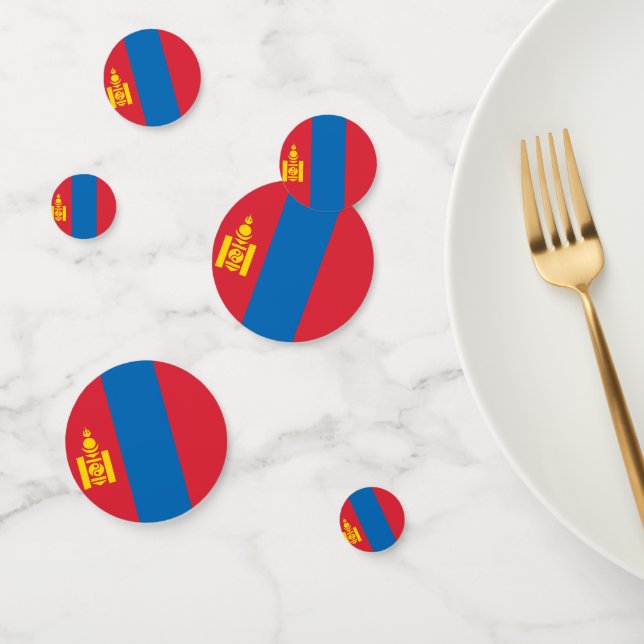 Mongolia flag confetti (Group)