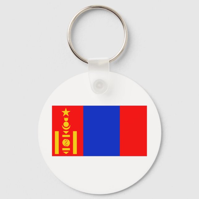 Mongolia Flag Key Ring (Front)