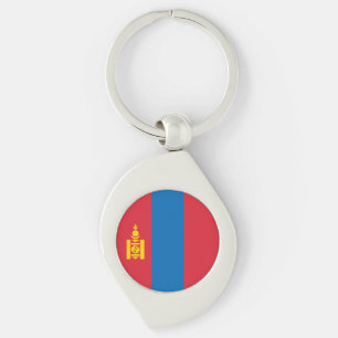 Mongolia Flag Key Ring