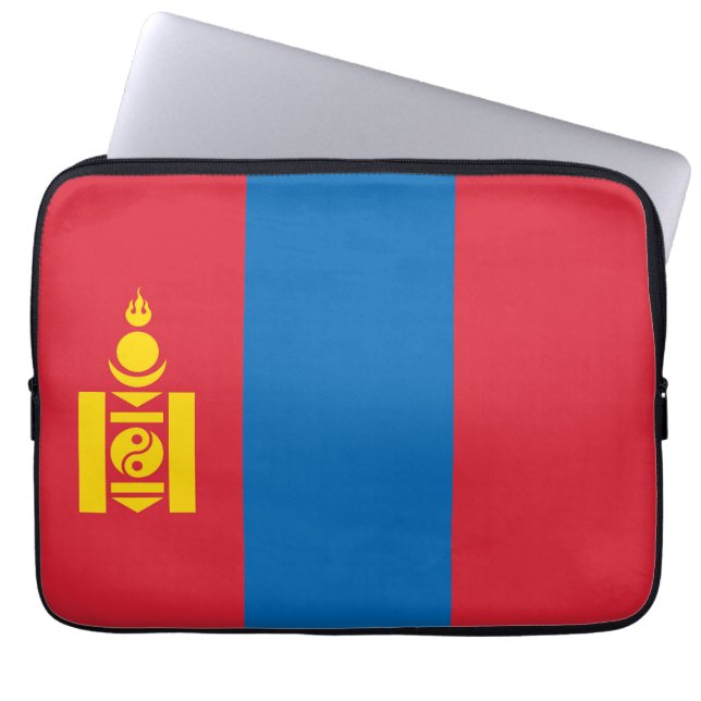Mongolia flag laptop sleeve (Front)