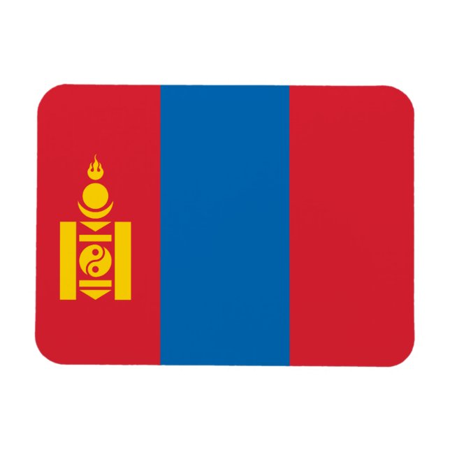 Mongolia Flag Magnet (Horizontal)