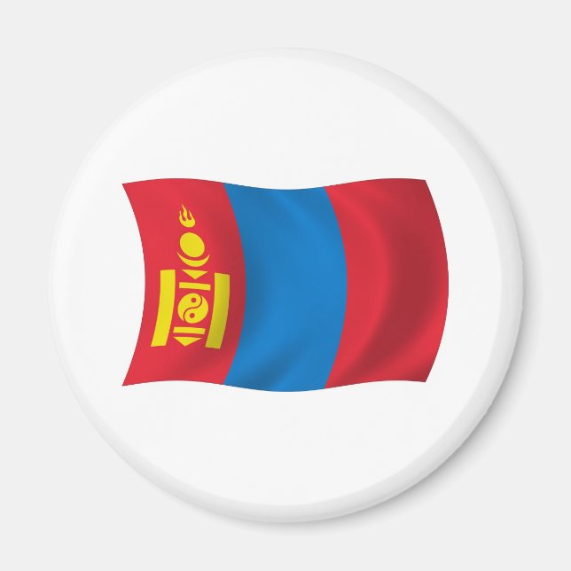 Mongolia Flag Magnet (Front)