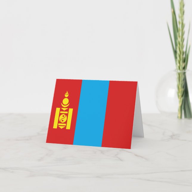 Mongolia Flag Notecard (Front)