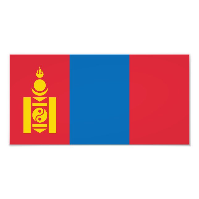 Mongolia Flag Photo Print (Front)